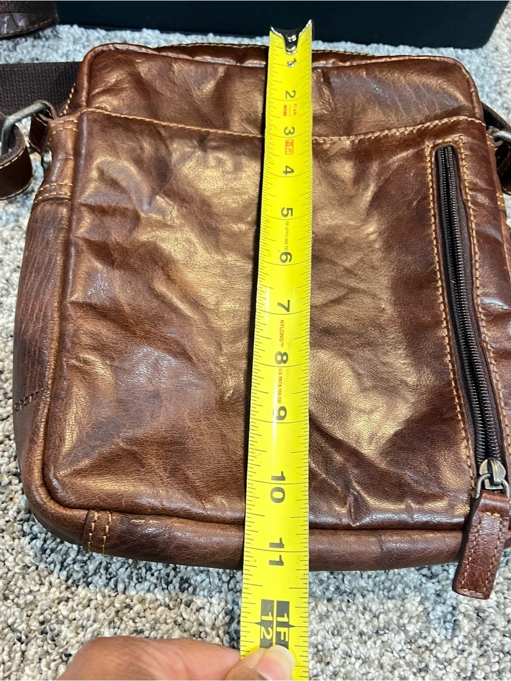 JACK GEORGES FINE LEATHER GOODS VOYAGER SLIM ZIPRED CROSSBODY AUTHENTIC